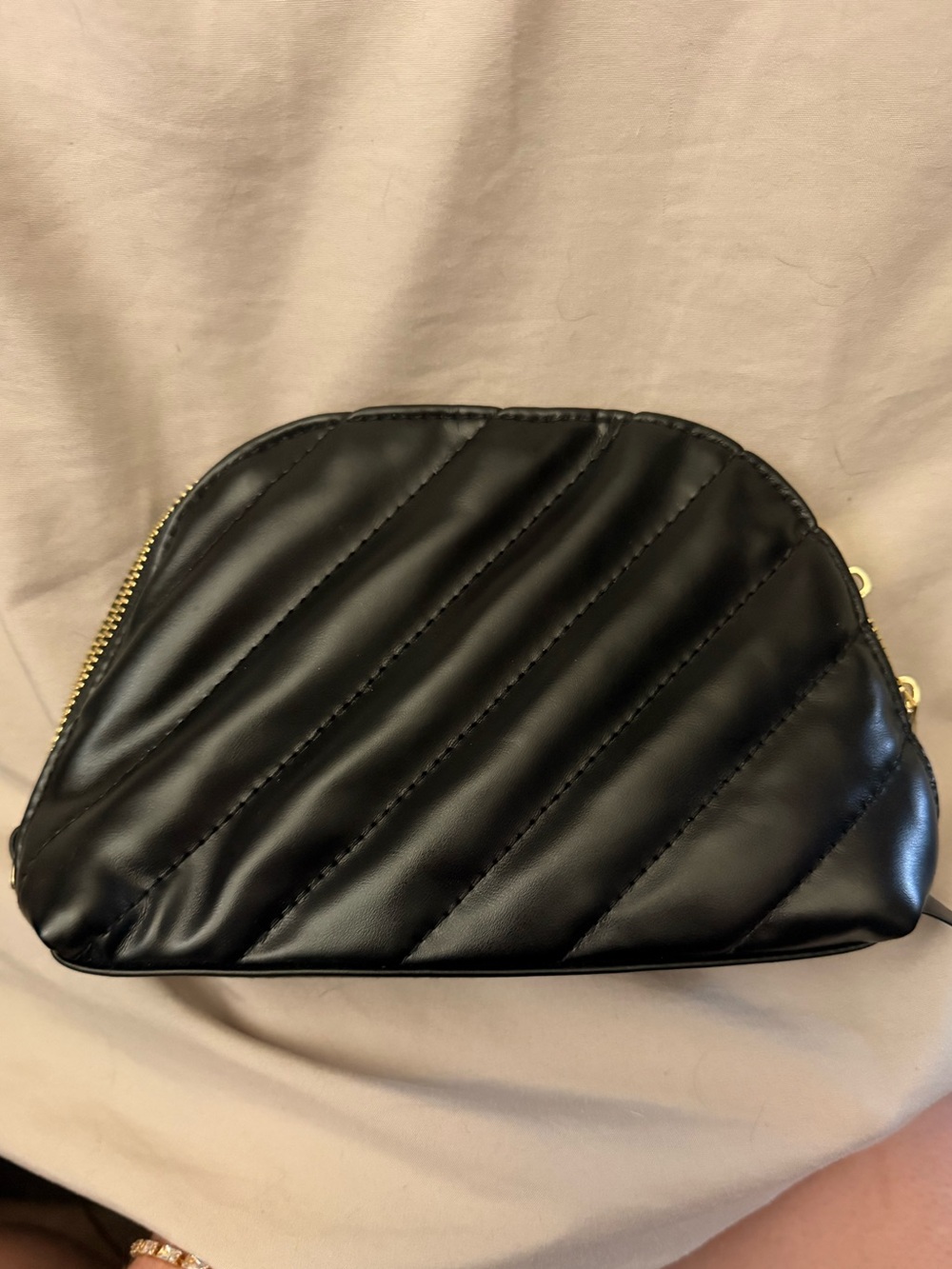 YSL GWP Black Cosmetic Pouch with Gold Zipper - Picture 2 of 5